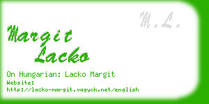 margit lacko business card